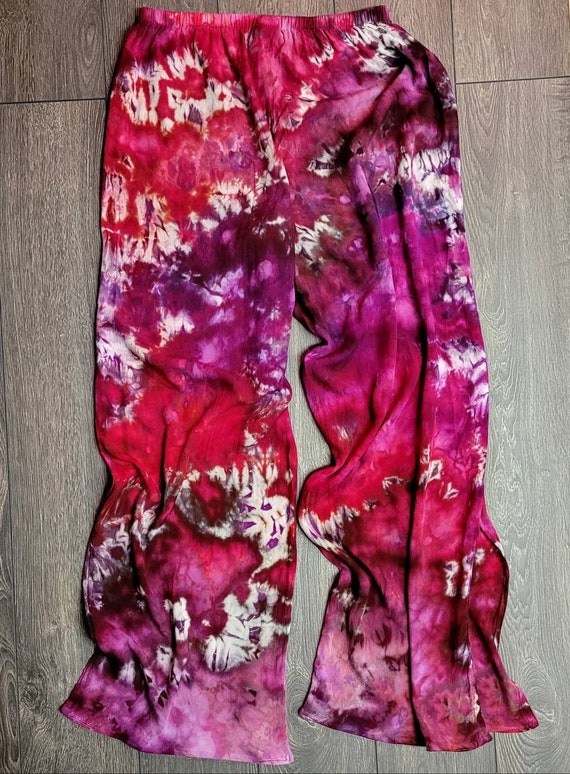 Medium Handmade Tie Dye Rayon Lounge Pants