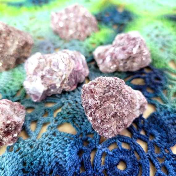 Lepidolite Healing Crystal Glitter Stone Mood Stabilizing