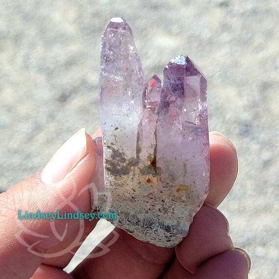 Super 7 Crystal from Zimbabwe Amethyst Cacoxenite Lepidocrocite Goethite Smoky Quartz Quartz Crystal Actual Mineral Specimen