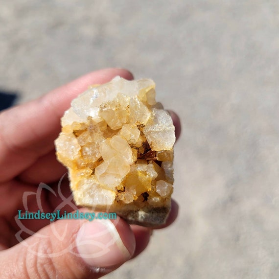 Citrine Quartz Crystal Cluster with in Matrix