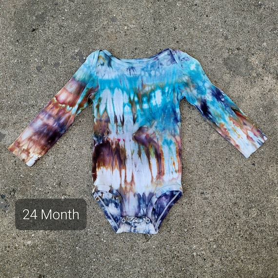 Handmade 24 month Tie Dye long sleeves Onesie One of a Kind