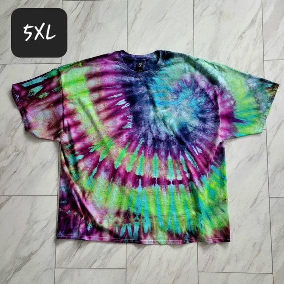 Handmade Tie Dye Shirt 5XL Beefy T Shirt One of a Kind
