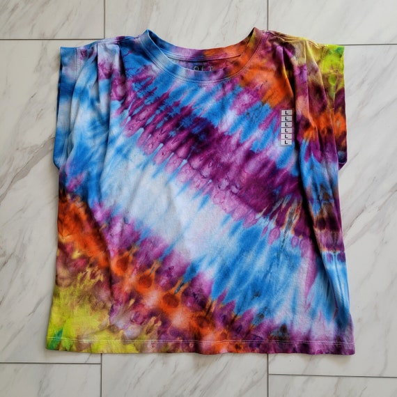 Handmade Sleeveless Tie Dye Shirt Large One of a Kind