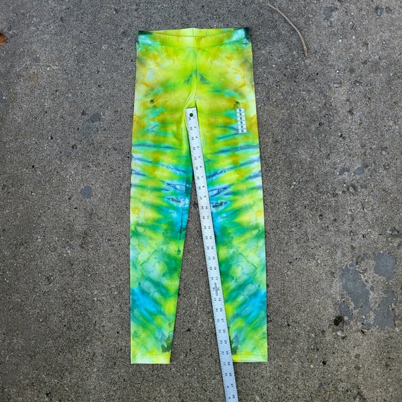 Handmade Tie Dyed Leggings Small Tie Dye Pants One of a Kind