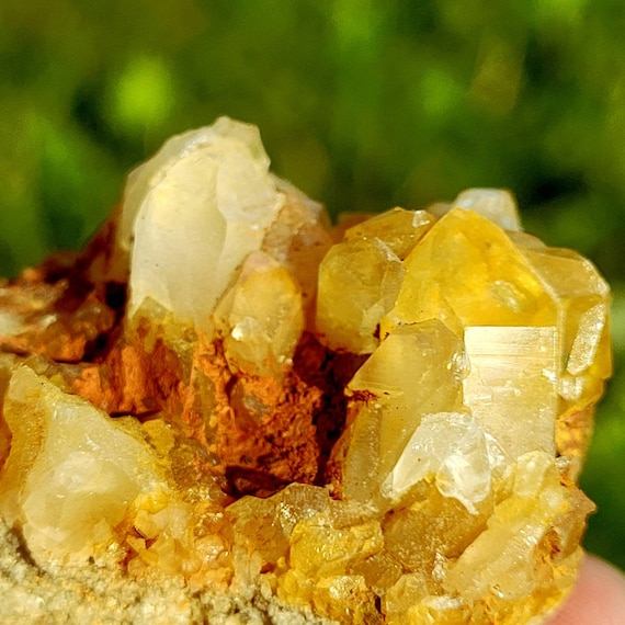 Citrine Quartz Crystal Cluster with in Matrix