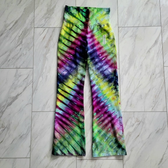 Handmade Tie Dye Yoga Pants Small Tie Dyed Pants One of a Kind