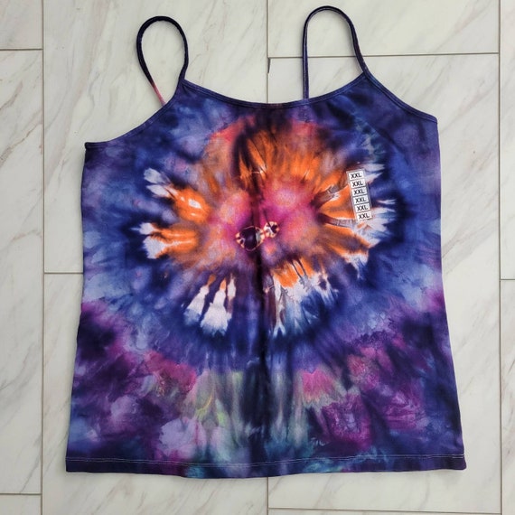 Handmade Tie Dye 2XL Tie Dye Tank Top One of a Kind