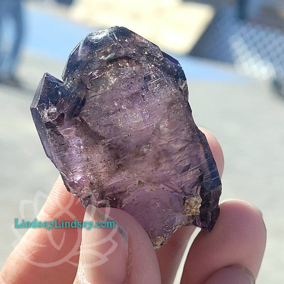 Super 7 Crystal from Zimbabwe Amethyst Cacoxenite Lepidocrocite Goethite Smoky Quartz Quartz Crystal Actual Mineral Specimen
