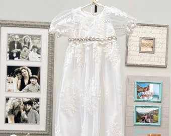 Christening baby gown baptism blessing dedication gown