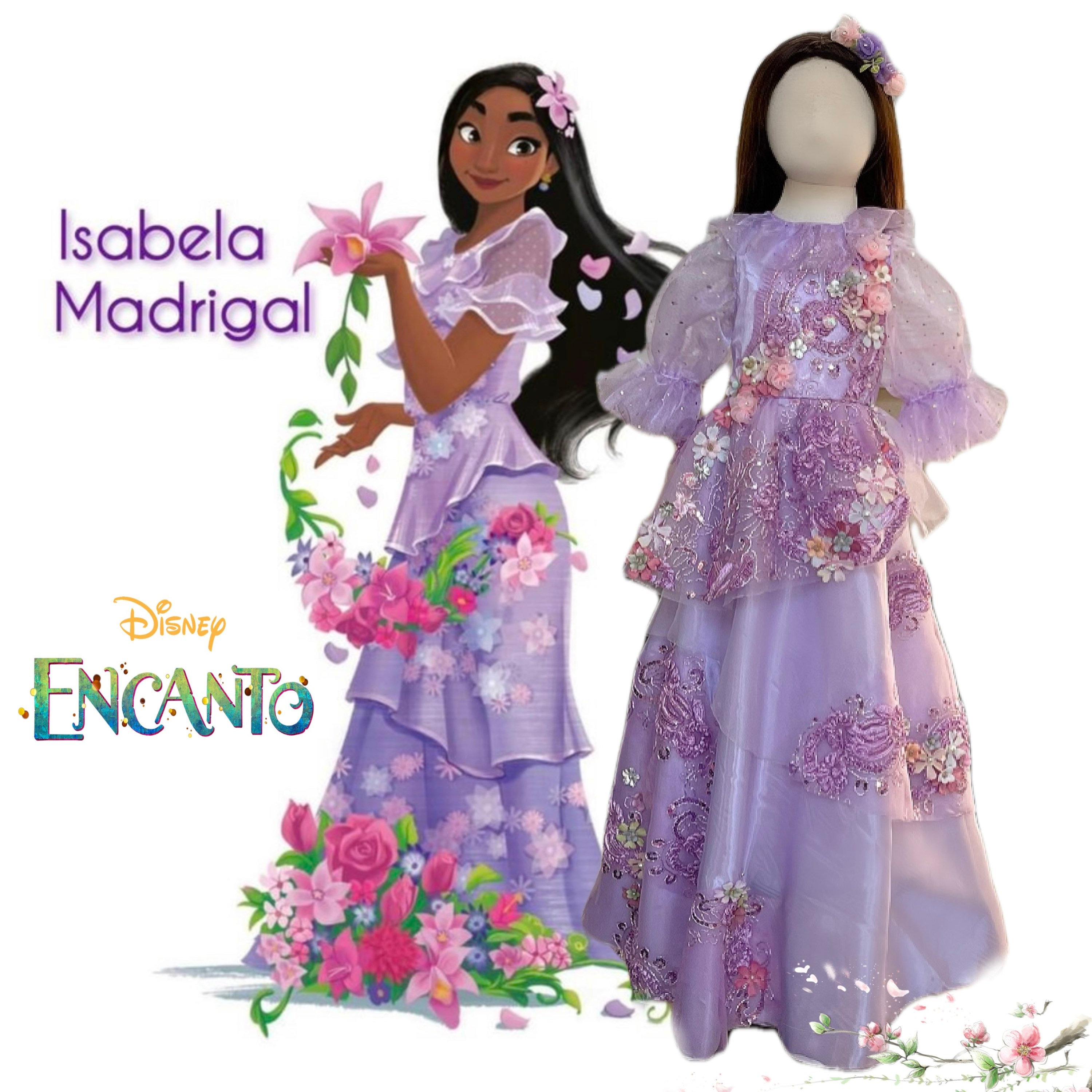 Isabela Encanto Vestito per ragazze Vestito da madrigale di