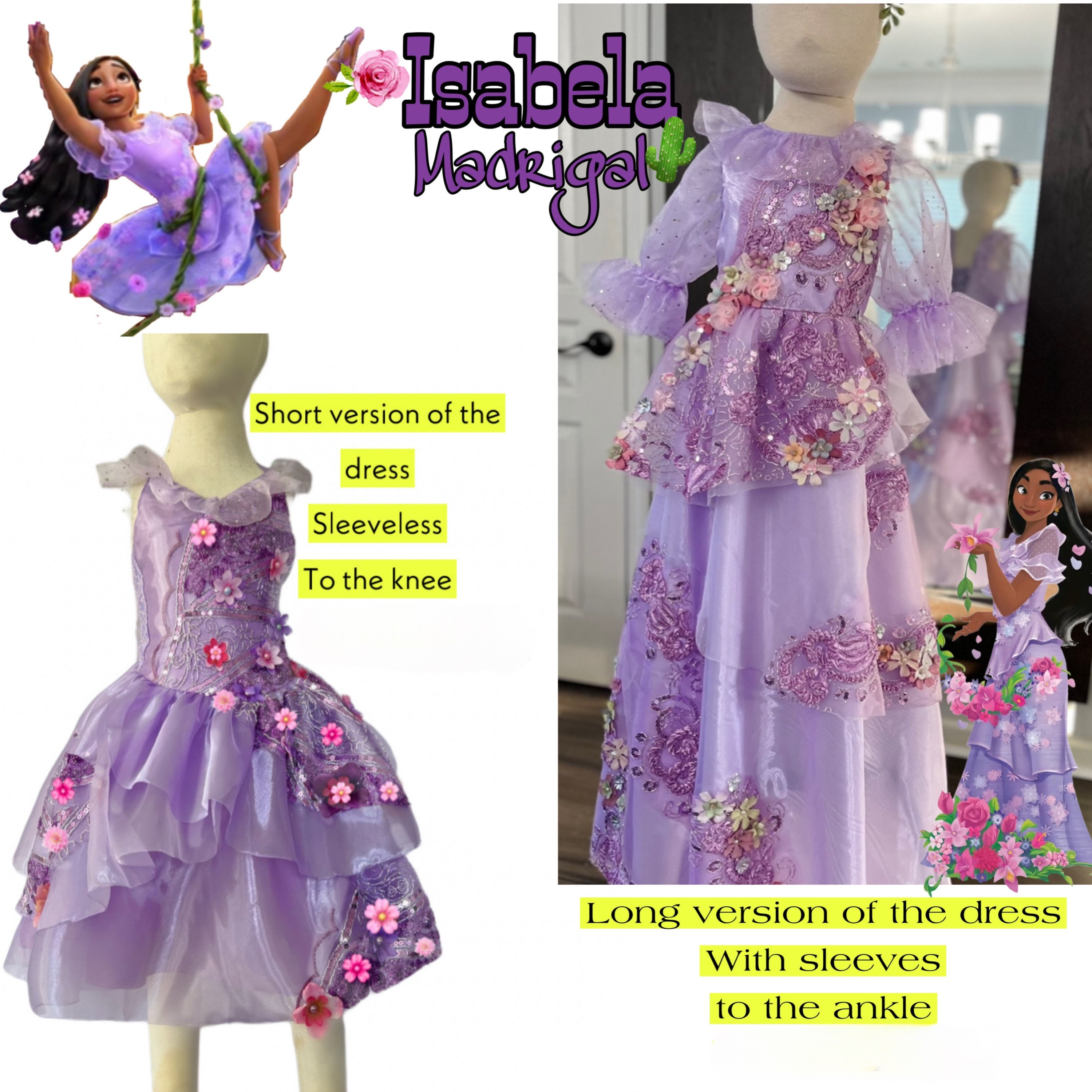 Encanto Isabela Dress for Girls. Deliver in 5 Business Days