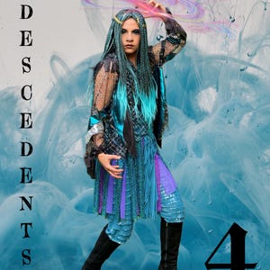 Uliana Descendants 4 coartume outfit girls  costume dress Mal Disney descendants 4 the rise of Red