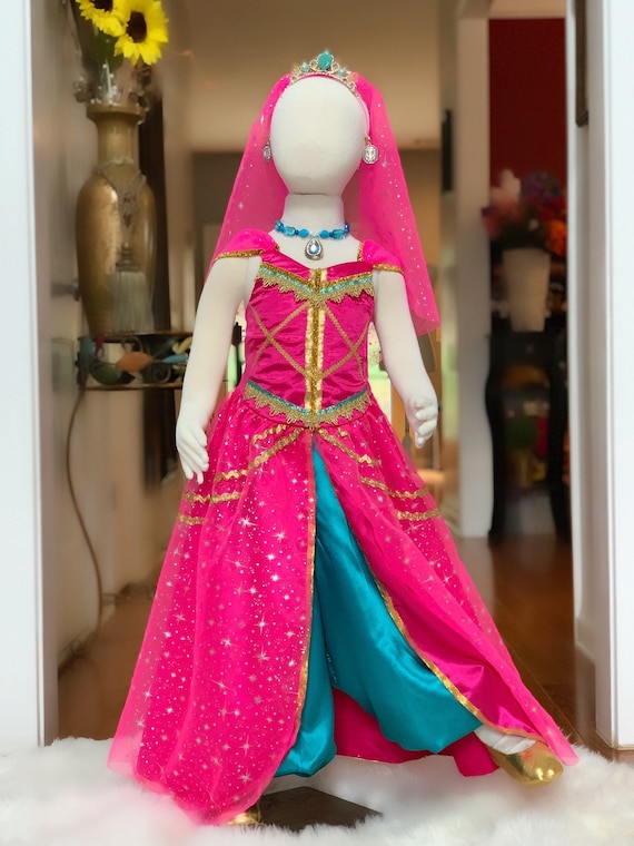 Princess Jasmine dress 2019 princess Jasmine costume pink and Etsy