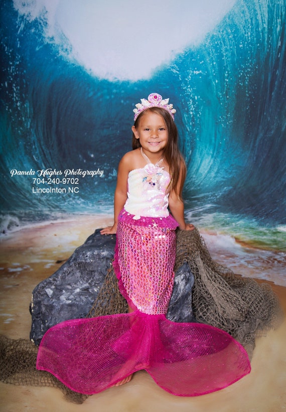 Sirenetta Ariel vestito da bambina sirenetta costume da sirena per bambini  vestito da sirena per ragazze costume da sirena per compleanno di Halloween  -  Italia