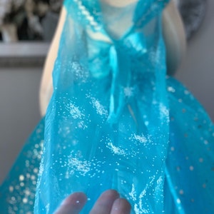 Elsa Inspired Dress, Sequin Frozen Costume with Detachable Veil image 6