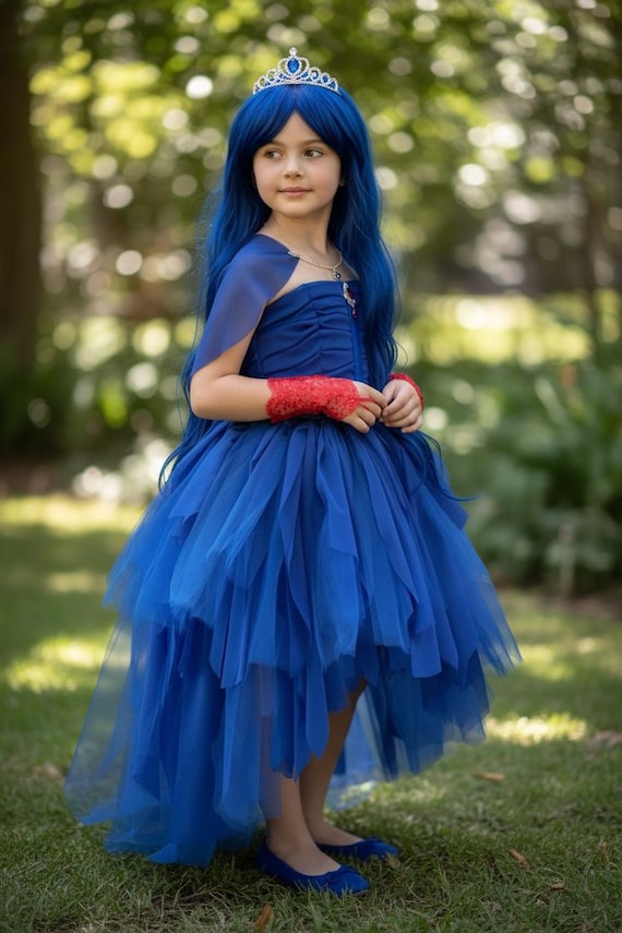 Evie Inspired Blue Tutu Dress, Party Costume