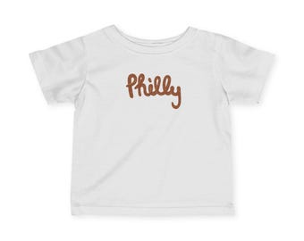 Infant Philly Pretzel Writing Shirt, Philadelphia, Philadelphia Soft Pretzel, Infant Cotton™ Tee
