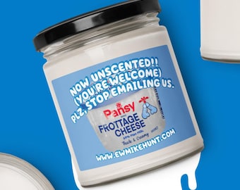 Frottage Cheese gag gift candle