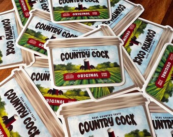 Country Cock Parody Sticker
