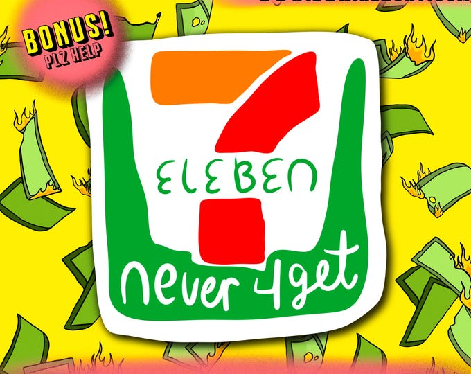 Featured listing image: SEBEN ELEBEN sticker *preorder (arrives before halloweeen 2025)