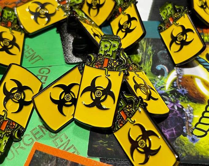 Featured listing image: Biohazard Mailbox XL 2” Enamel Pin • PPPP Fundraiser