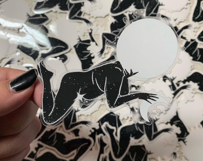 Looking Celestial Bodies Clear Sticker