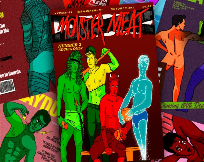 Monster Meat Zine 2 Issue Two - Inspired by vintage gay magazines & classic horror monsters