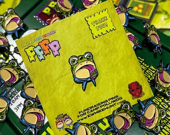 Lick the PP (Polliwog Post) 1” Enamel Pin • PPPP Fundraiser