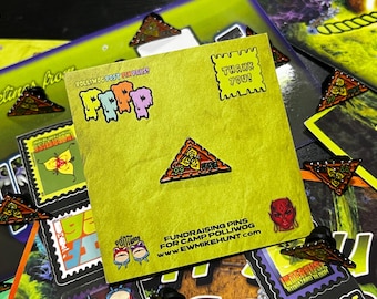 Polliwog Post Biohazard Bloom 2026 stamp shaped  Enamel Pin • PPPP Fundraiser