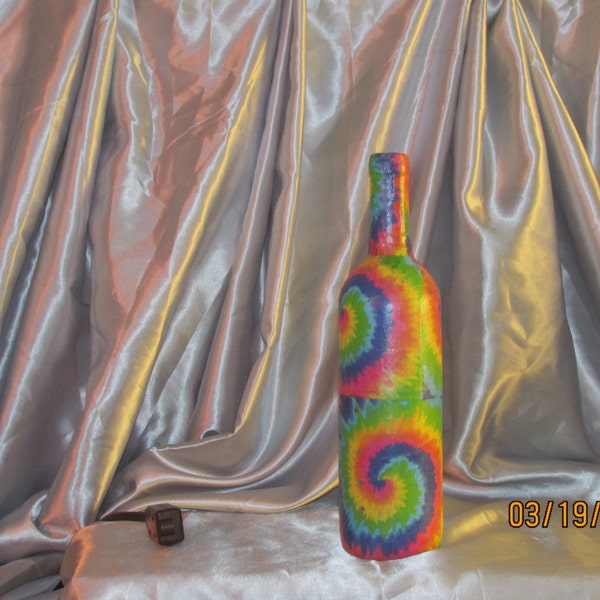 Upcycled Decoupaged Wine Bottle Incense Burner