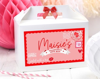 Personalised Valentine's Gift Box  | LOVE MAIL | Happy Valentines day Children's Favour Box