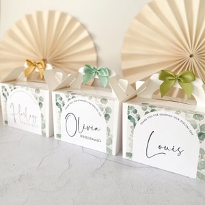 Children’s Wedding gift box Box | EUCALYPTUS ARCH | Personalised favour party boxes