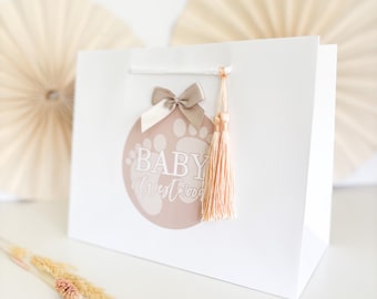 Personalised Baby Shower Gift Bags luxury Personalised | BABY FEET bag | Spot Gift Bag | Party Favour