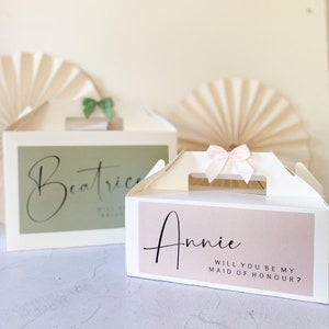 Personalised Wedding Gift Box | BLACK SCRIPT | thank you party boxes Party Gift Bag with Bow