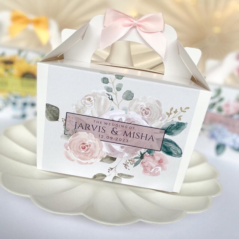 Personalised Wedding Gift Box | SQUARE ROSE BOUQUET | Childrens Wax ...