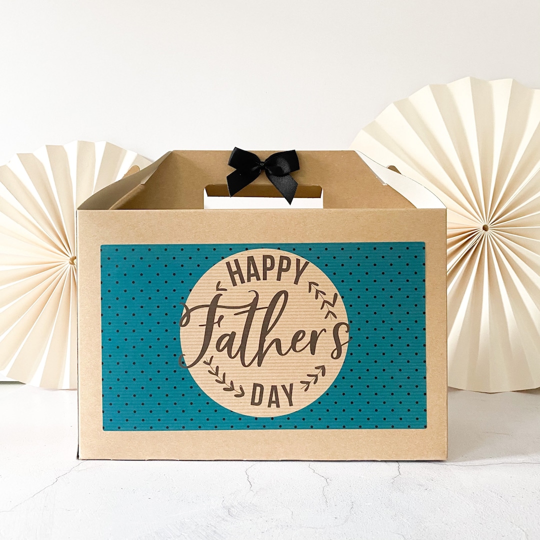 Personalised Gift Box FATHER'S DAY Kraft Present for Dad Daddy Retro Etsy