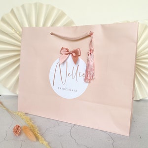 Personalised Gift Bags luxury Personalised | PINK BAG | Spot Gift Bag | wedding Party Favour