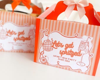 Hen Party Gift Box | LETS GET SPRITZED | Will you be my bridal party bag bride to be hen do night