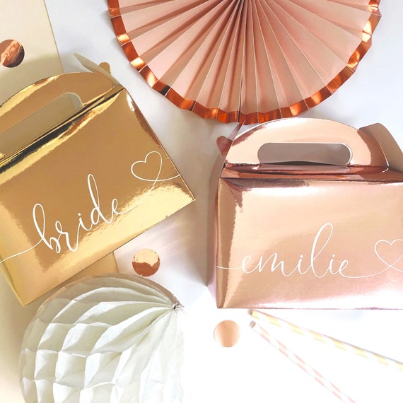 rose gold box bag