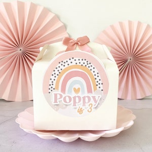 Children’s Party Box | DOTTY RAINBOW | Personalised kids luxe picnic meal boxes