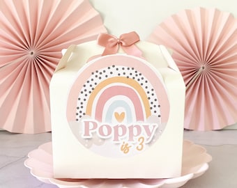 Children’s Party Box | DOTTY RAINBOW | Personalised kids luxe picnic meal boxes