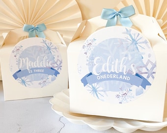 Children’s Party Box | WINTER WONDERLAND| Personalised kids luxe picnic meal boxes