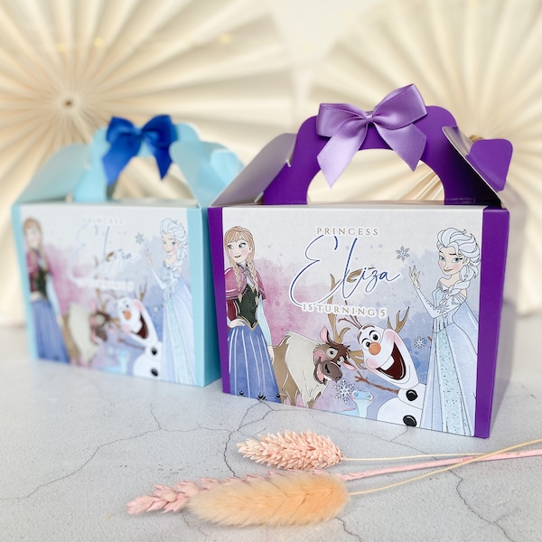 Children’s Party Box | FROZEN ANNA ELSA | Personalised kids luxe picnic meal boxes
