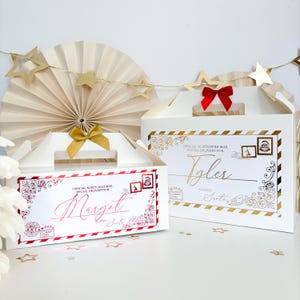 Boîte personnalisée pour le réveillon de Noël | ALUMINIUM TRADITIONNEL DE NOL | Boîtes de réveillon de Noël, cadeau de Noël personnalisé, boîte de cartes de Noël