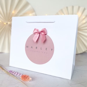 Personalised Gift Bags luxury Personalised | SPACED BLOCK BAG | Spot Gift Bag | wedding Party Favour