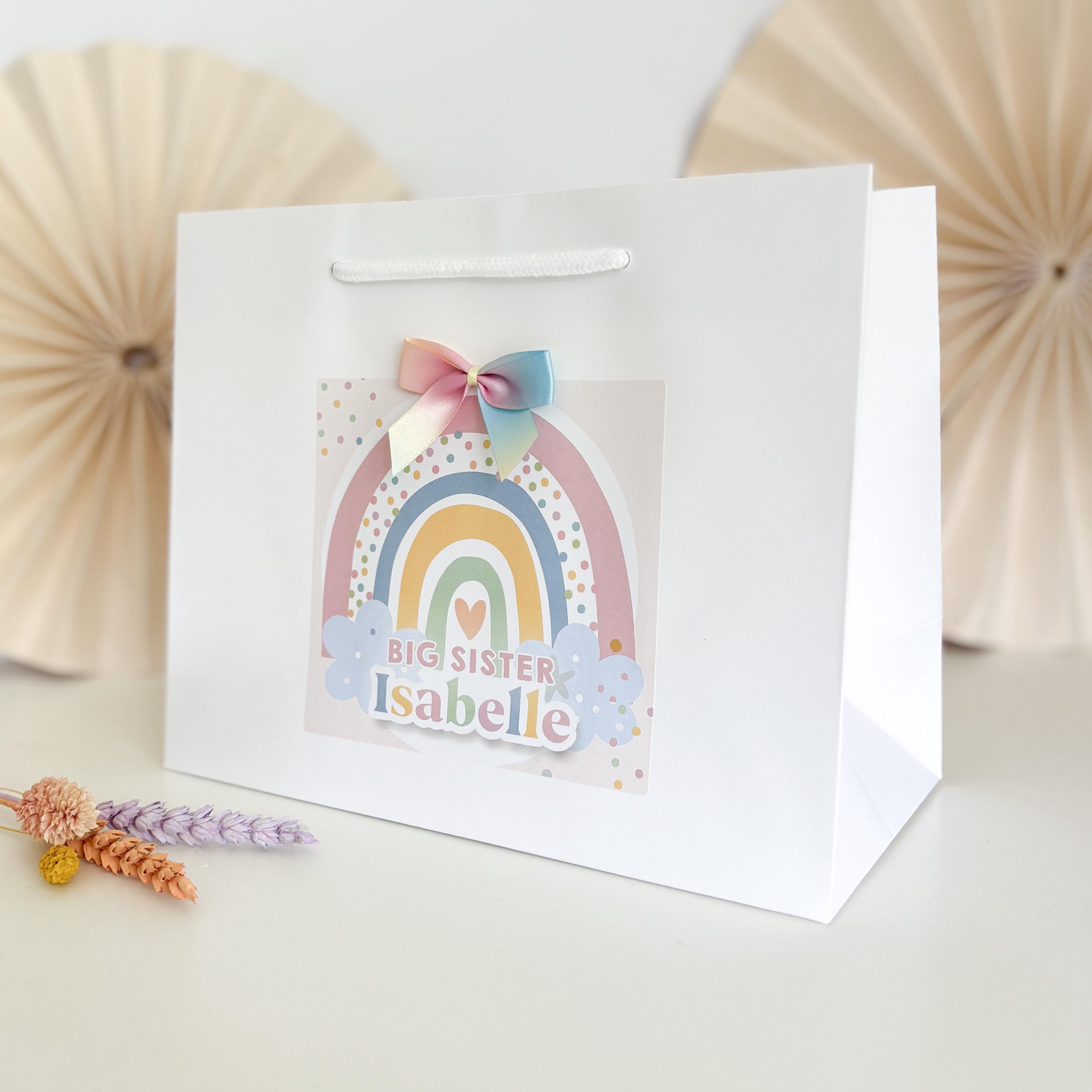 Personalised New Baby Box | RAINBOW BIG SISTER | Childrens New Arrival ...