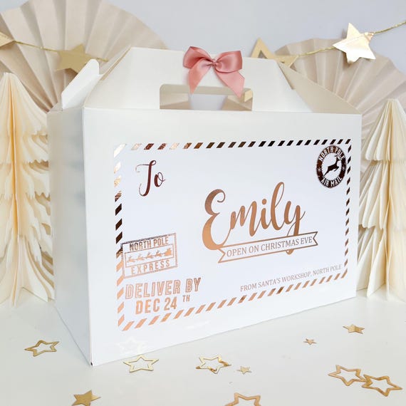 Personalised Christmas Eve Box | NORTH POLE FOIL | Xmas Eve Boxes, Personalised Christmas Gift Box