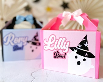 Halloween Trick or Treat Box | GHOST BOO | Childrens Gift Party Boxes Favour Picnic Lunch boxes
