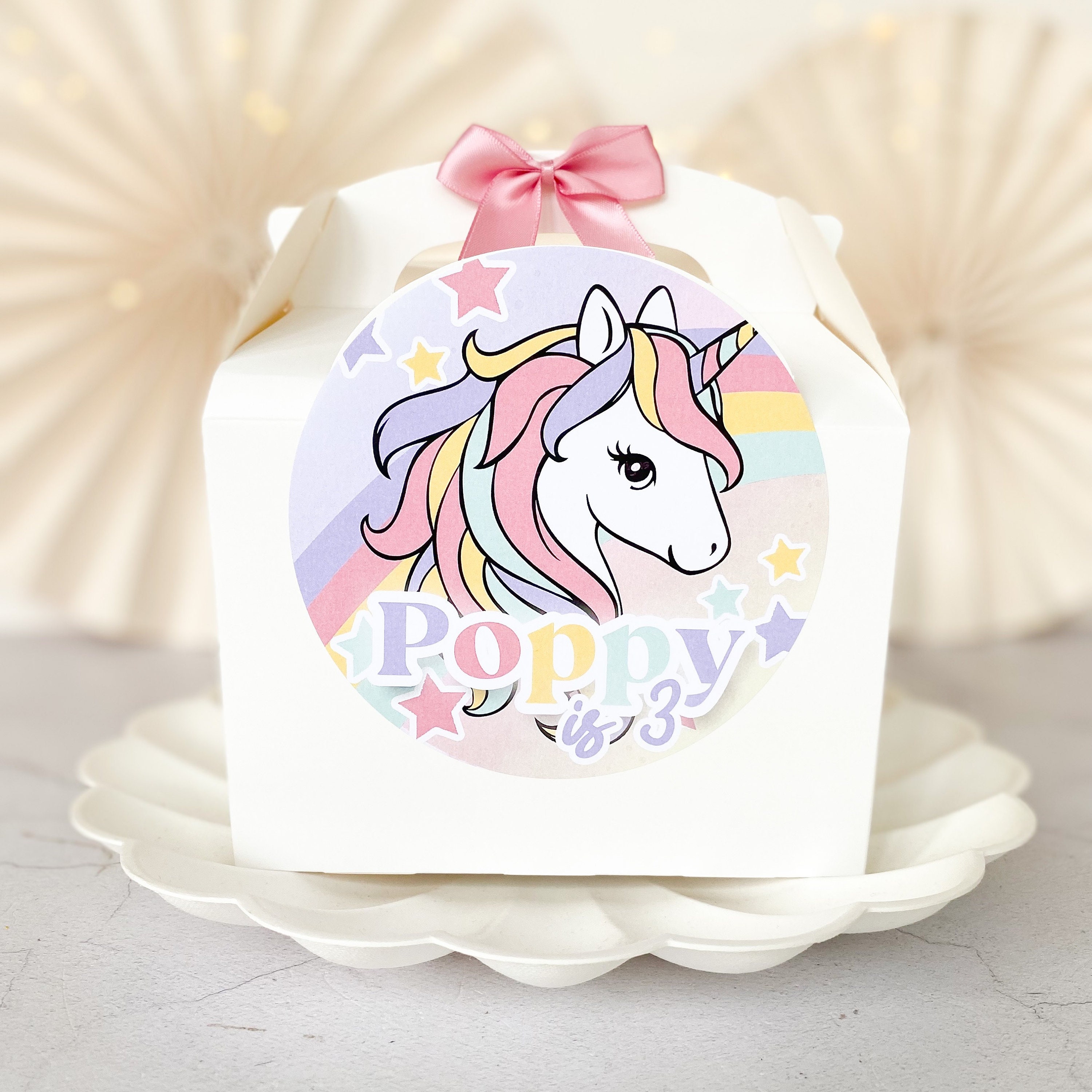 Unicorn Party Supplies Paper Popcorn Box Cookie Gift Box Bag Kids Unicorn  Theme Birthday Party Decoration Baby Shower Supplies