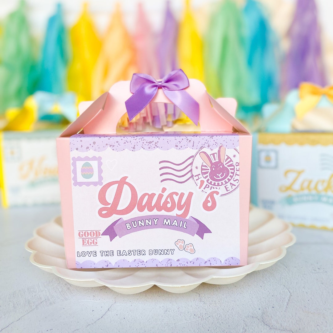 Personalised EASTER Gift Box BUNNY MAIL Egg Hunt Boxes Etsy